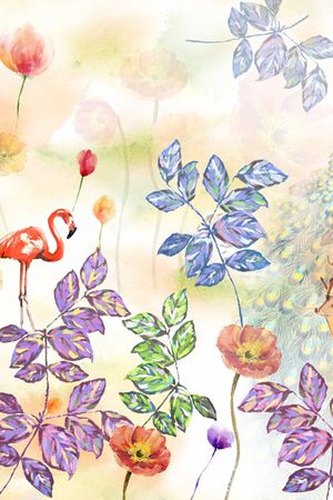 手绘清新印花华亿平台图片