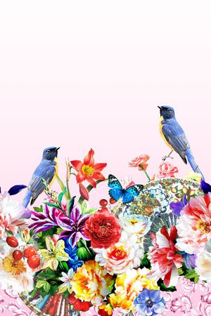 花鸟印花华亿平台图片