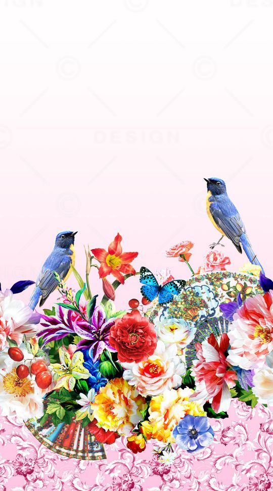 花鸟印花华亿平台图片