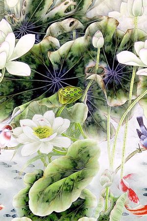 荷花印花华亿平台图片