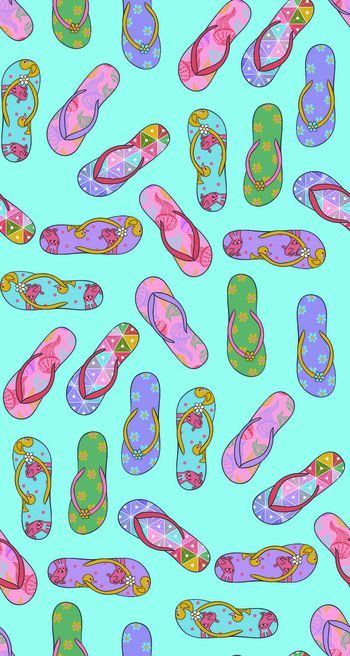 614845-沙滩凉鞋--蓝底