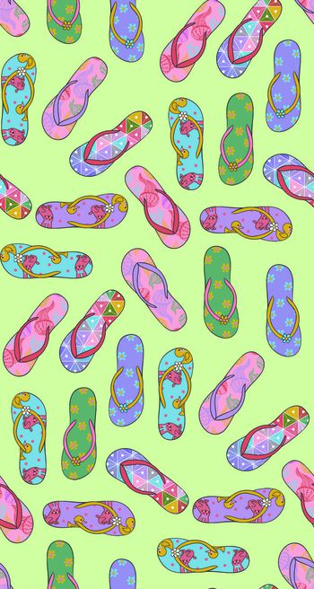 614846-沙滩凉鞋--绿