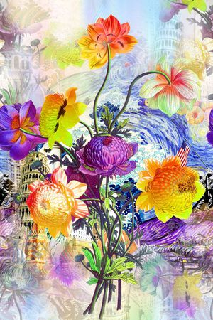 围巾华亿平台印花华亿平台图片