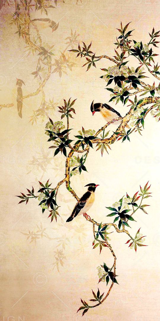 花鸟印花华亿平台图片