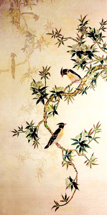 花鸟印花华亿平台图片