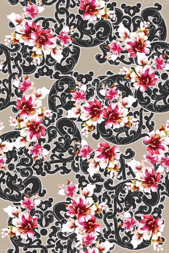 花卉印花华亿平台图片