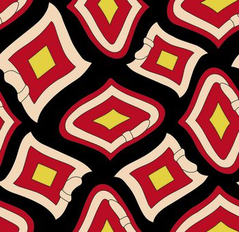 615100-棱形格-红色