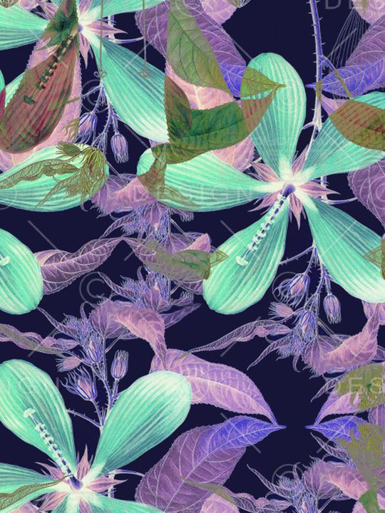 花卉印花华亿平台图片