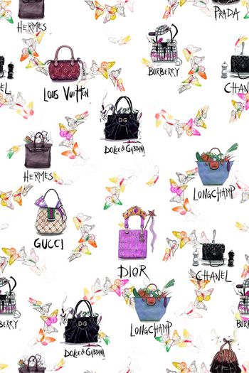 水彩蝴蝶印花华亿平台图片