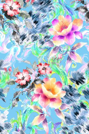 水彩印花华亿平台图片