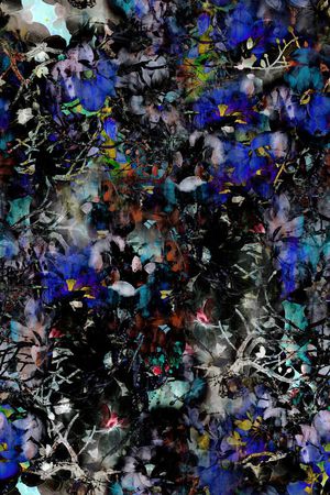 抽象花卉印花华亿平台图片