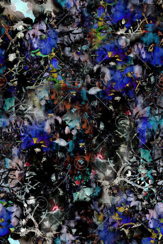 抽象花卉印花华亿平台图片