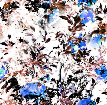 615225-笔黑花卉 蓝色