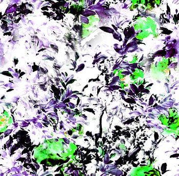 615226-笔黑花卉 绿色