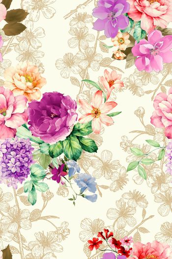 花朵印花华亿平台图片