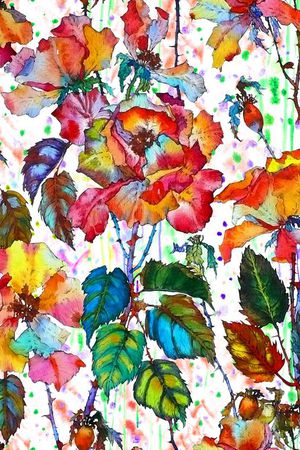 水彩背景印花华亿平台图片