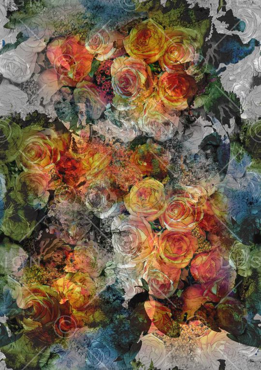 花卉印花华亿平台图片