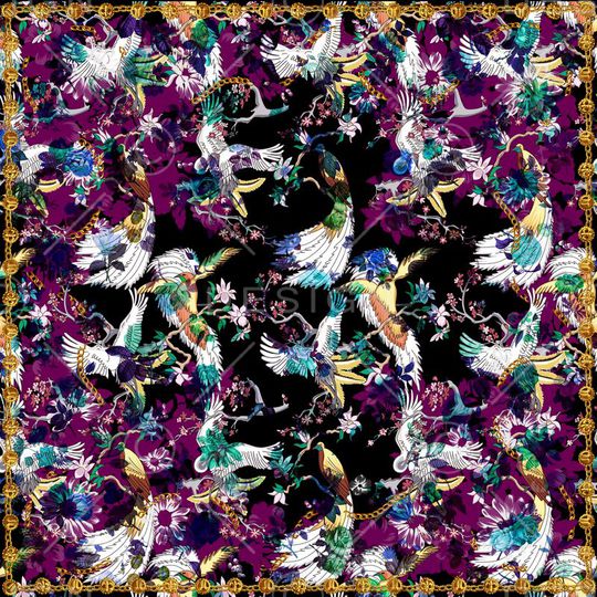 鹦鹉印花华亿平台图片