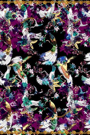 鹦鹉印花华亿平台图片