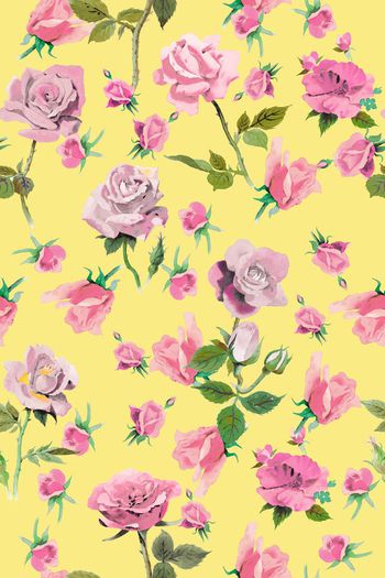 615431-手绘玫瑰叶子