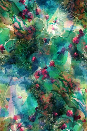 抽象复古印花华亿平台图片