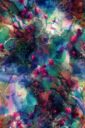 抽象复古印花华亿平台图片