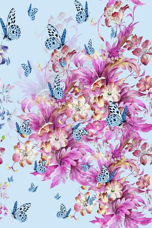 花卉印花华亿平台图片