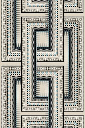 欧洲风格几何拼贴女装衬衫华亿平台印花华亿平台图片