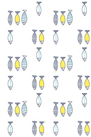 抽象鱼印花华亿平台图片