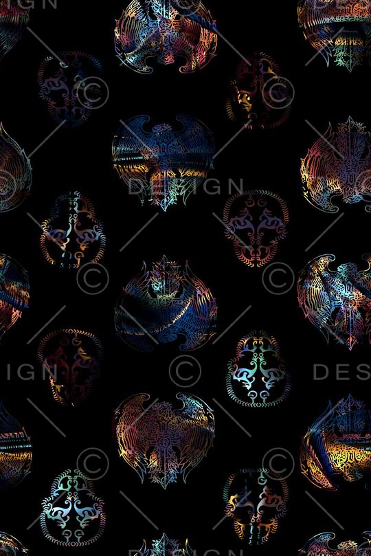 抽象骷髅头印花华亿平台图片