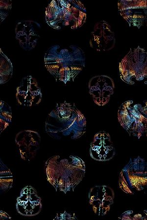 抽象骷髅头印花华亿平台图片