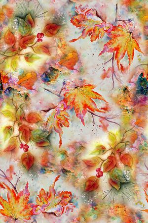 时尚手绘抽象水彩画印花华亿平台图片