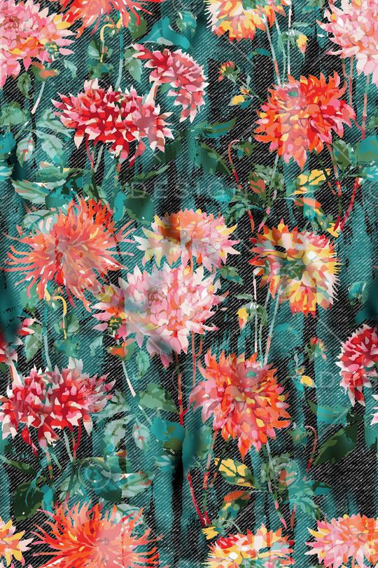 花卉印花华亿平台图片