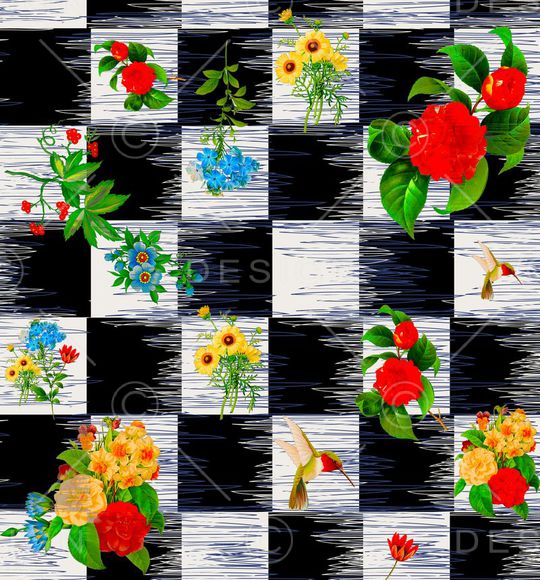 格子印花华亿平台图片