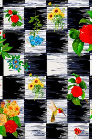 格子印花华亿平台图片