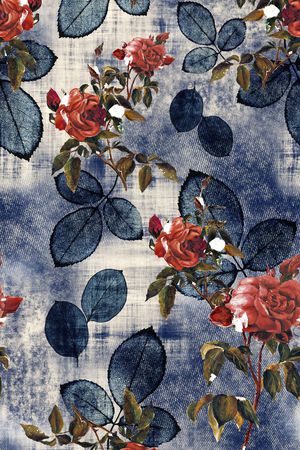 花卉印花华亿平台图片