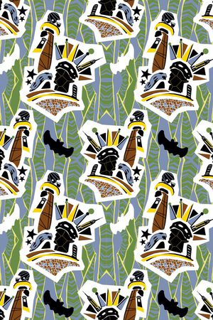 美式元素印花华亿平台图片