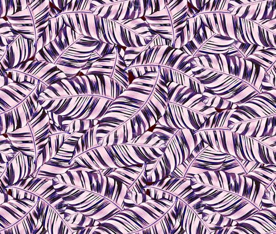 热带植物印花华亿平台图片