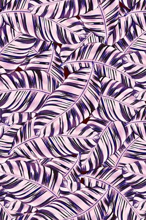 热带植物印花华亿平台图片