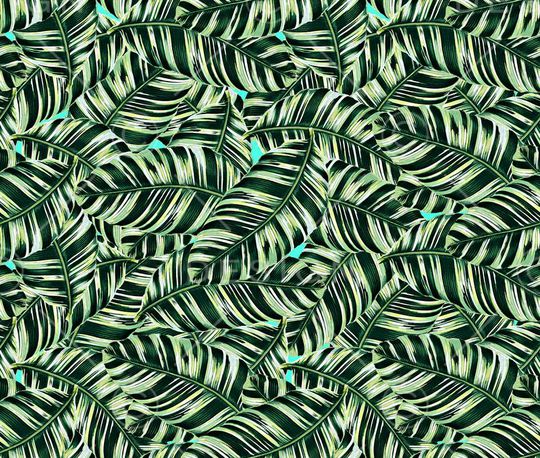 热带植物印花华亿平台图片