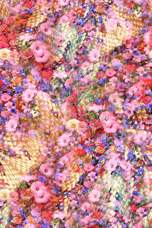 蛇纹卷边花印花华亿平台图片