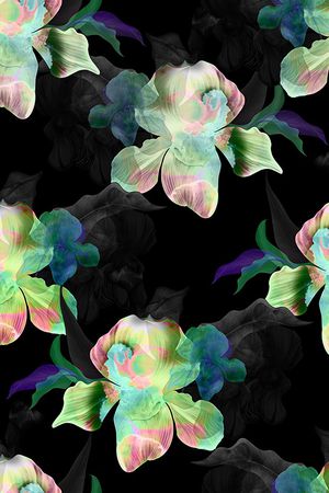 数码艺术花卉印花华亿平台图片