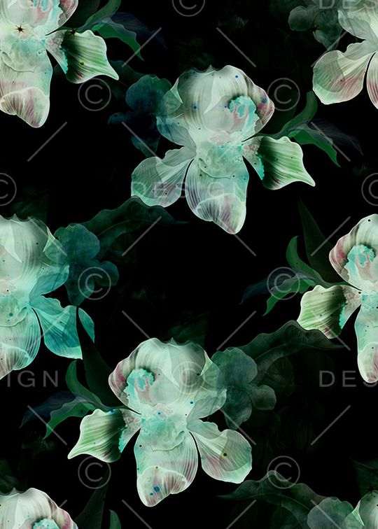 数码艺术花卉印花华亿平台图片