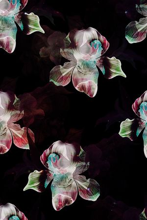 数码艺术花卉印花华亿平台图片