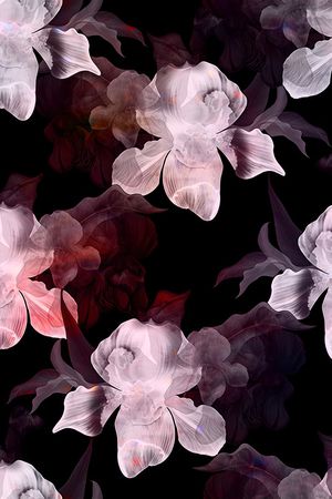 数码艺术花卉印花华亿平台图片