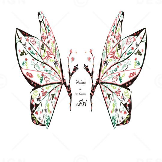 蝴蝶印花华亿平台图片