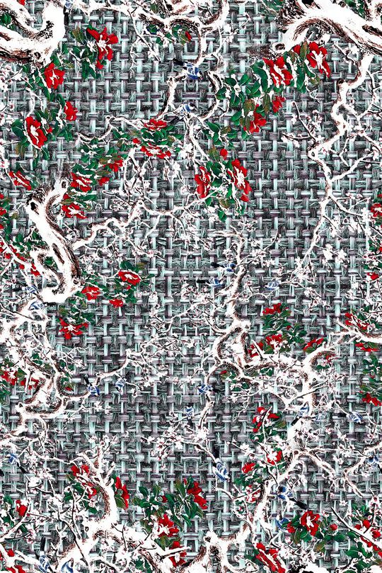 牛仔肌理印花华亿平台图片