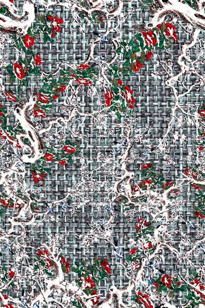 牛仔肌理印花华亿平台图片