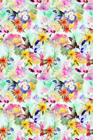 满版花卉印花华亿平台图片