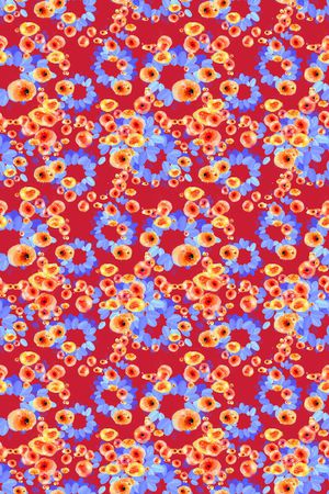 碎碎花卉印花华亿平台图片